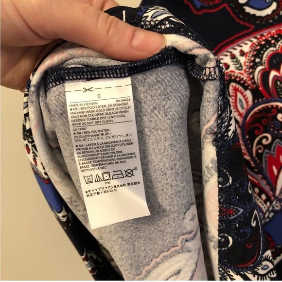 NWT Banana Republic Factory Blue Paisley Sheath Dress - Picture 5 of 5